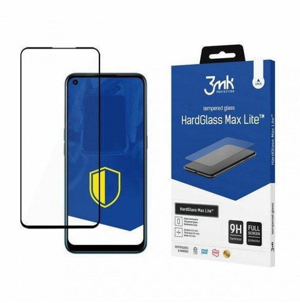 3MK HardGlass Max Lite Oppo A53 / A53s - Svart