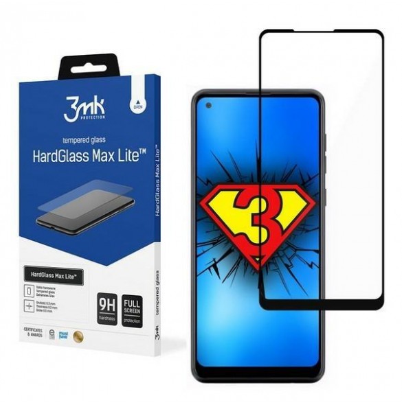 3MK HardGlass Max Lite Samsung Galaxy A21s - Svart