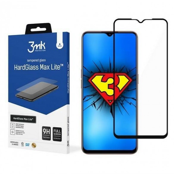 3MK HardGlass Max Lite Oppo A73 - Svart