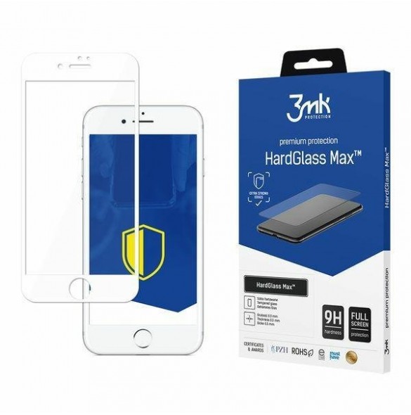 3MK HardGlass Max iPhone 7 - Vit