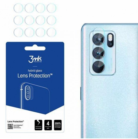 3MK Lens Protection Pro Kameralinsskydd 4 st. för Oppo Reno6 Pro 5G
