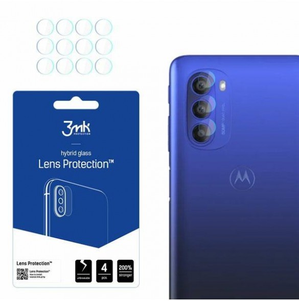 3MK Lens Protection Pro Kameralinsskydd 4 st. för Motorola Moto G51 5G