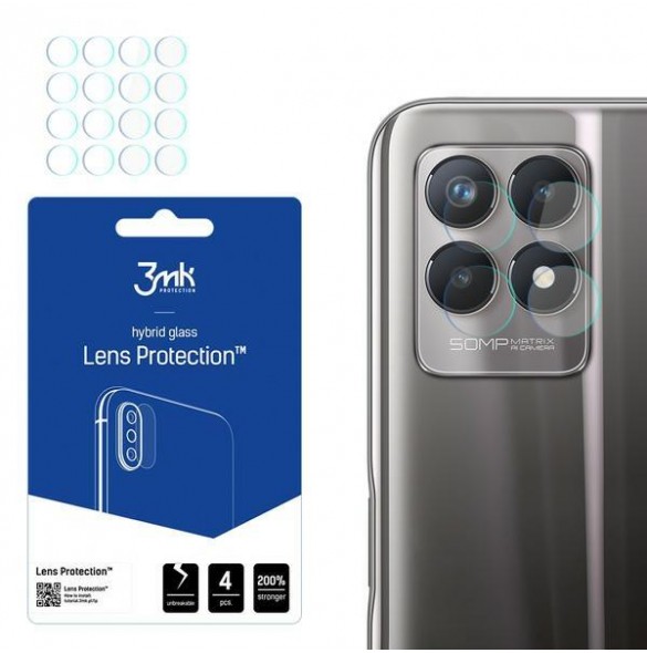 3MK Lens Protection Pro Kameralinsskydd 4 st. för Realme 8i
