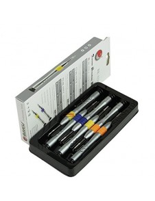 Baku BK-3335A Precision Skruvmejsel Set Innehåller T2, T3, T4, T5, T6, & +2.0 Philips