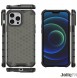 JollyFX Honeycomb fodral pansrat skal med en gelram för iPhone 13 Pro Max - Svart