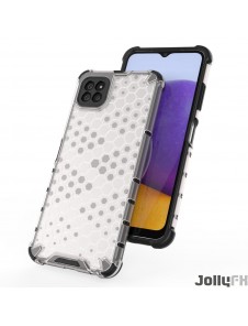 JollyFX Honeycomb fodral pansrat skal med en gelram för Samsung Galaxy A22 5G - Röd