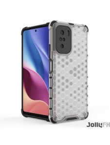 JollyFX Honeycomb fodral pansarfodral med en gelram för Xiaomi Redmi K40 Pro Plus / K40 Pro / K40 / Poco F3 - Svart