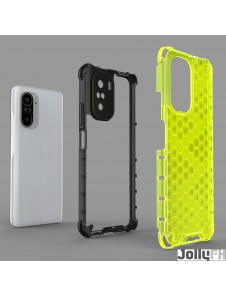 JollyFX Honeycomb fodral pansarfodral med en gelram för Xiaomi Redmi K40 Pro Plus / K40 Pro / K40 / Poco F3 - Blå