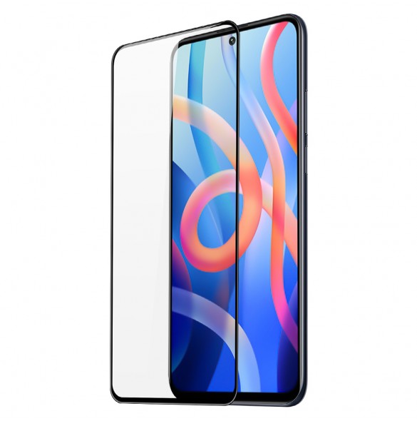 Dux Ducis 9D härdat glas helskärm 9H helskärmshärdat glas med ram för Xiaomi Poco M4 Pro 5G - Svart (väskvänlig)