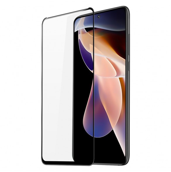 Dux Ducis 9D Tempered Glass helskärm 9H helskärmshärdat glas med ram för Xiaomi Redmi Note 11 Pro Plus / 11 Pro - Svart