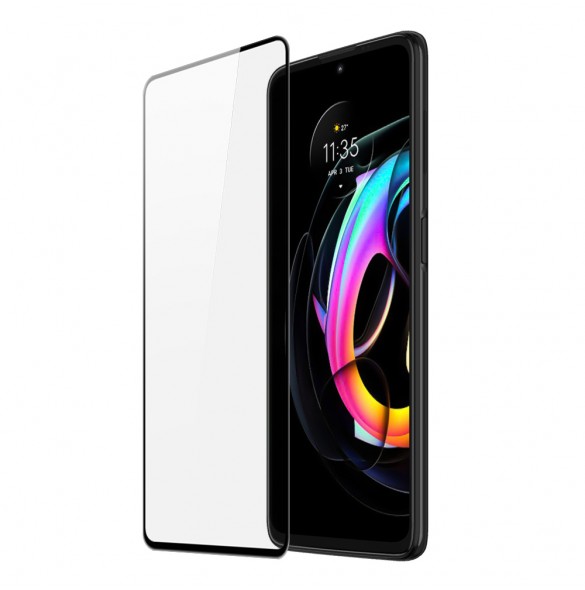 Dux Ducis 9D Tough Screen Protector i härdat glas täckt med ram för Motorola Moto Edge 20 Lite - Svart (väskvänlig)