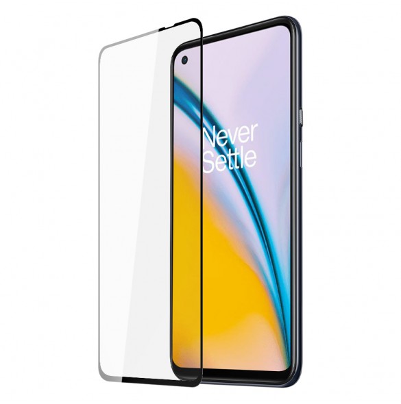 Dux Ducis 9D Tough Screen Protector i härdat glas täckt med ram för OnePlus Nord 2 5G - Svart (väskvänlig)