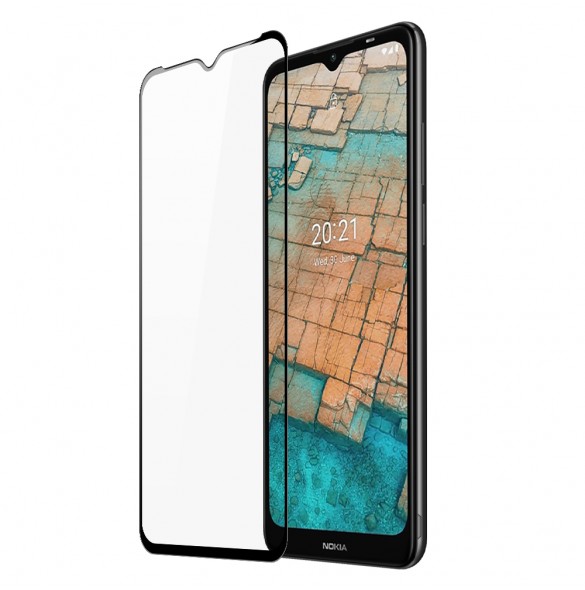 Dux Ducis 9D Tough Screen Protector i härdat glas helt täckt med ram för Nokia C20 / C10 - Svart (väskvänlig)
