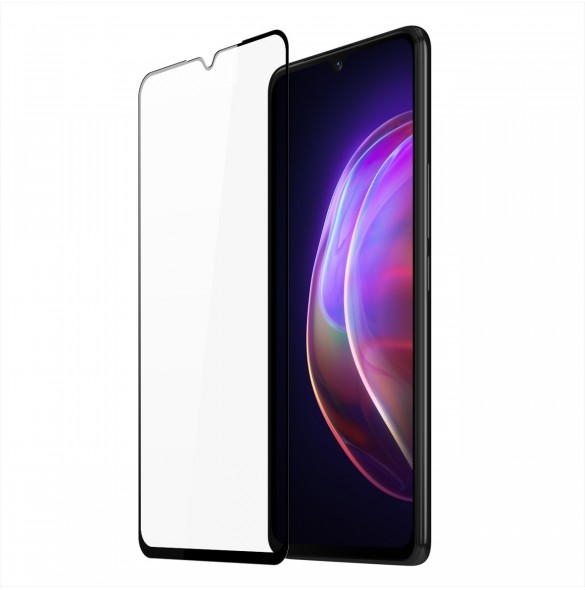 Dux Ducis 9D Tough Screen Protector i härdat glas heltäckt med ram för Vivo V21 5G / V21 4G - Genomskinligt (väskvänlig)