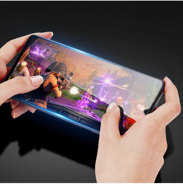 Dux Ducis 9D Tough Screen Protector i härdat glas helt täckt med ram för Vivo Y72 5G - Genomskinligt (väskvänlig)