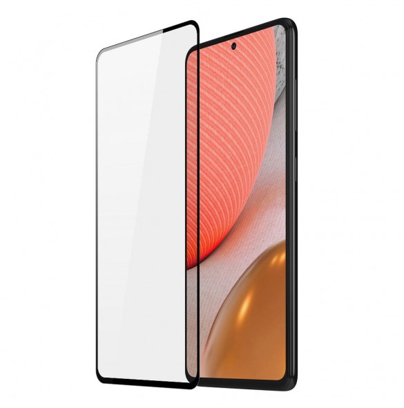 Dux Ducis 9D Tough Screen Protector i härdat glas täckt med ram för Samsung Galaxy A72  - Svart (väskvänlig)