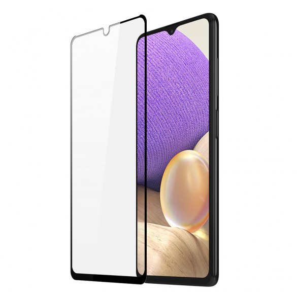Dux Ducis 9D Tough Screen Protector i härdat glas täckt med ram för Samsung Galaxy A32 5G - Svart (väskvänlig)