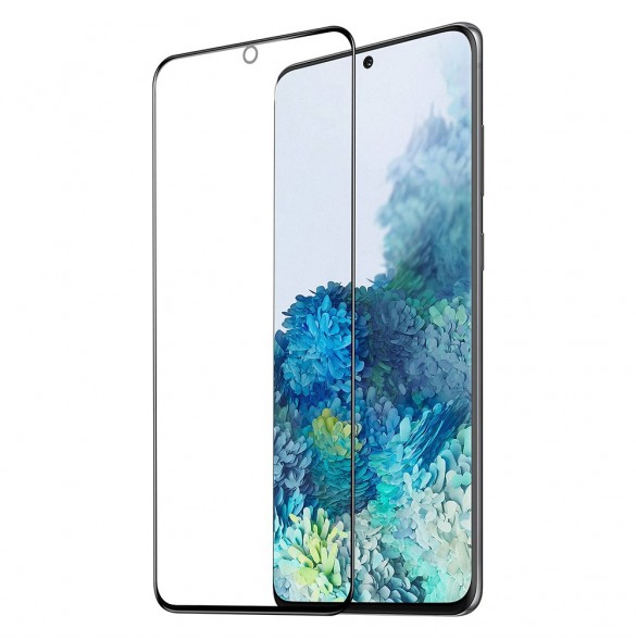 Dux Ducis 9D Tough Screen Protector i härdat glas täckt med ram för Samsung Galaxy S21 5G - Svart (väskvänlig)