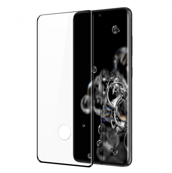 Dux Ducis 9D Tough Screen Protector av härdat glas täckt med ram för Samsung Galaxy S21 Ultra 5G - Svart (välvänlig)