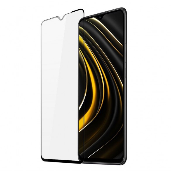 Dux Ducis 9D Tough Screen Protector i härdat glas täckt med ram för Xiaomi Poco M3 - Svart (väskvänlig)
