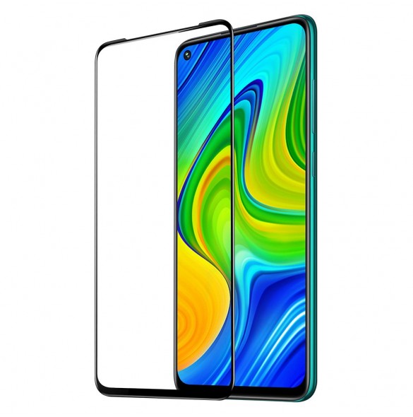 Dux Ducis 9D Tough Screen Protector i härdat glas täckt med ram för Xiaomi Redmi 10X 4G / Redmi Note 9 - Svart (väskvänlig)