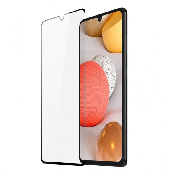 Dux Ducis 9D Tough Screen Protector i härdat glas täckt med ram för Samsung Galaxy A42 5G - Svart (väskvänlig)