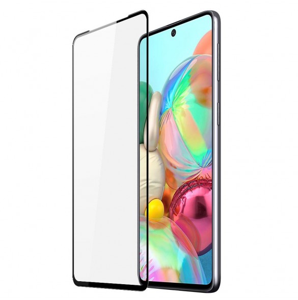 Dux Ducis 9D Tough Screen Protector i härdat glas täckt med ram för Samsung Galaxy A71 - Svart (väskvänlig)