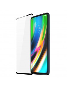 Dux Ducis 9D Tough Screen Protector i härdat glas täckt med ram för Motorola Moto G9 Plus - Svart (välvänlig)