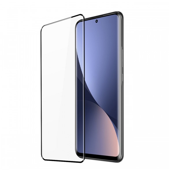 Dux Ducis 10D härdat glas 9H helskärm slitstarkt härdat glas med ram Xiaomi 12 / 12X - svart (väskvänlig)