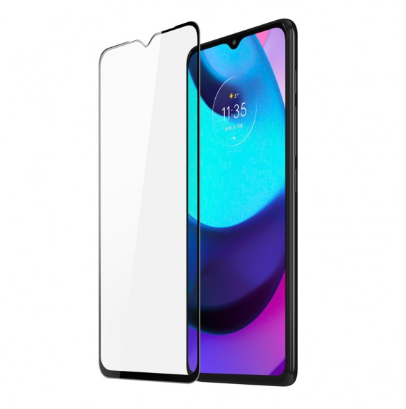 Dux Ducis 10D härdat glas 9H helskärmshärdat glas med ram Motorola Moto E20 - Svart (väskvänlig)