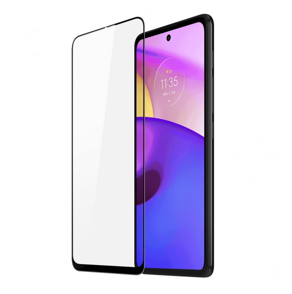 Dux Ducis 10D härdat glas helskärm 9H härdat glas med ram för Motorola Moto E40 - Svart (väskvänlig)