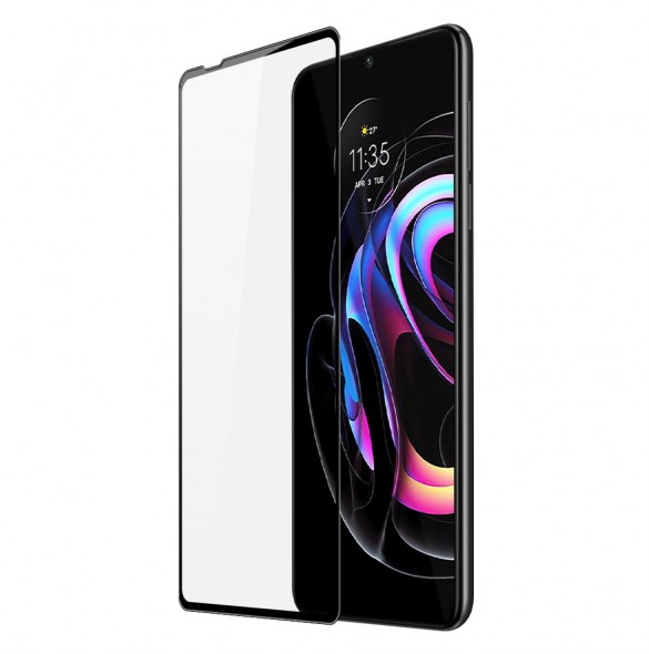Dux Ducis 10D härdat glas helskärm 9H härdat glas med ram för Motorola Edge 20 Pro - Svart (väskvänlig)