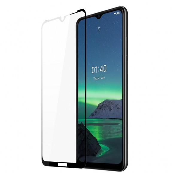 Dux Ducis 10D Tough Screen Protector av härdat glas täckt med ram för Nokia 1.4 - Genomskinlig (välvänlig)