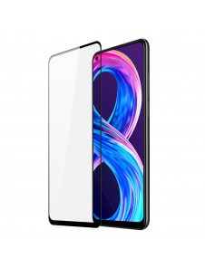 Dux Ducis 10D Tough Screen Protector i härdat glas täckt med ram för Realme 8 Pro / Realme 8 - Svart (väskvänlig)