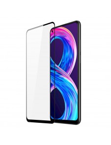 Dux Ducis 10D Tough Screen Protector i härdat glas täckt med ram för Realme 8 Pro / Realme 8 - Svart (väskvänlig)