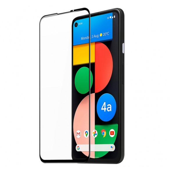 Dux Ducis 10D Tough Screen Protector i härdat glas täckt med ram för Google Pixel 4A - Svart (vänlig med fodral)