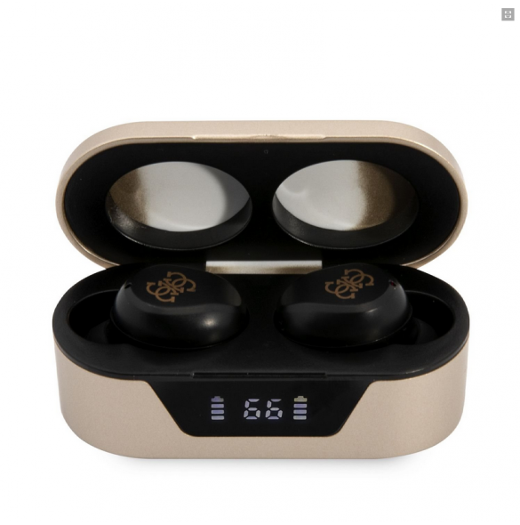Guess True Wireless Classic Logo BT5.0 5H stereoheadset GUTWST31ED - Guld