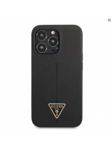Guess Silicone Line Triangle Case for iPhone 13 Pro - Svart GUHCP13LSLTGK