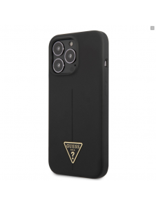 Guess Silicone Line Triangle Case for iPhone 13 Pro - Svart GUHCP13LSLTGK