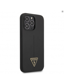 Guess Silicone Line Triangle Case for iPhone 13 Pro - Svart GUHCP13LSLTGK