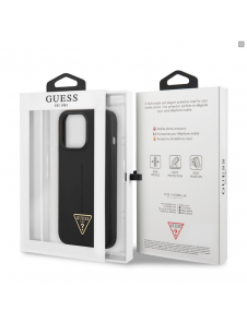 Guess Silicone Line Triangle Case for iPhone 13 Pro - Svart GUHCP13LSLTGK
