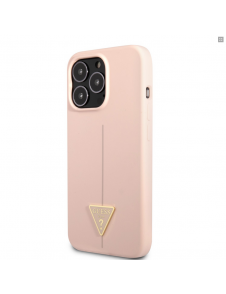 Guess Silicone Line Triangle Case for iPhone 13 Pro - Rosa GUHCP13LSLTGP