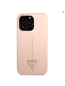 Guess Silicone Line Triangle Case for iPhone 13 Pro - Rosa GUHCP13LSLTGP