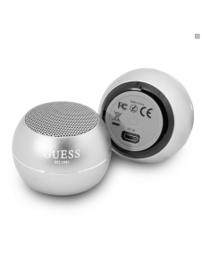 Guess Mini Bluetooth Speaker 3W 4H - Silver GUWSALGEG