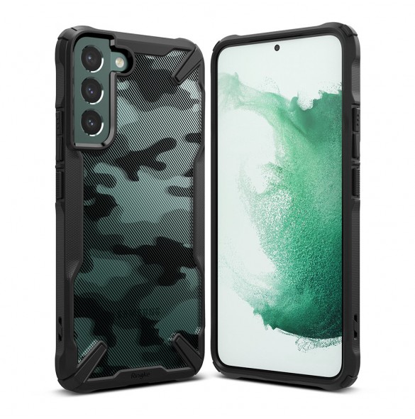 Ringke Fusion X tpu fodral med ram till Samsung Galaxy S22 - Como Svart