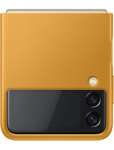 Samsung Leather Cover-fodral till Samsung Galaxy Z Flip 3 - Guld (EF-VF711LYE)