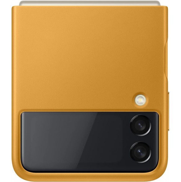 Samsung Leather Cover-fodral till Samsung Galaxy Z Flip 3 - Guld (EF-VF711LYE)