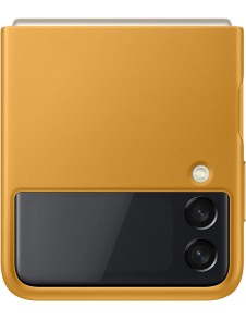 Samsung Leather Cover-fodral till Samsung Galaxy Z Flip 3 - Guld (EF-VF711LYE)