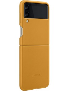 Samsung Leather Cover-fodral till Samsung Galaxy Z Flip 3 - Guld (EF-VF711LYE)