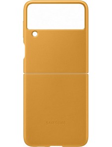 Samsung Leather Cover-fodral till Samsung Galaxy Z Flip 3 - Guld (EF-VF711LYE)